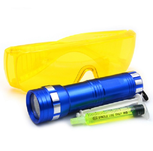 UV набор для поиска утечек  UV- фонарик + очки RC-Т 0116